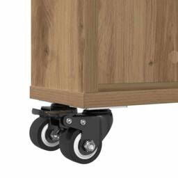 Berkfield Home Narrow Storage Trolley Artisian Oak 48x13x68 cm Engineered Wood in Brown - Size: 48 x 13 x 68 cm - thumbnail 8