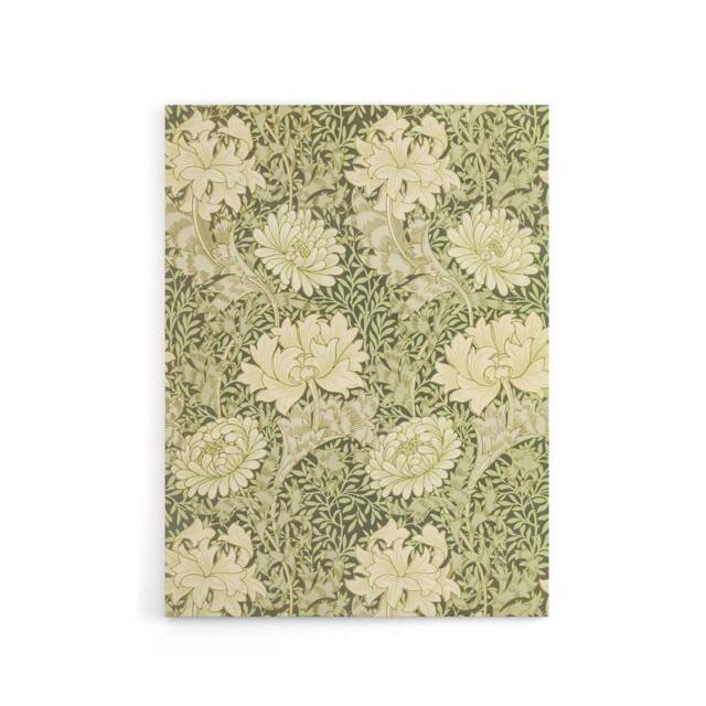 "Artery8 Chrysanthemum Flower Pattern Canvas Wall Art Print William Morris in Green - Size: W24"" x H32""" - image 1