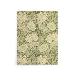 "Artery8 Chrysanthemum Flower Pattern Canvas Wall Art Print William Morris in Green - Size: W24"" x H32""" - thumbnail 1