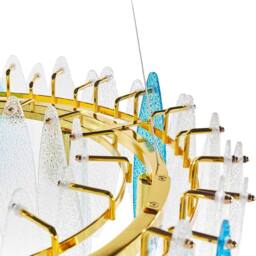 Wyld and Coco Luxe Multicolour Glass Chandelier Pendant Lamp - thumbnail 6