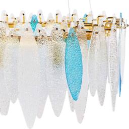 Wyld and Coco Luxe Multicolour Glass Chandelier Pendant Lamp - thumbnail 5