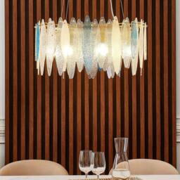 Wyld and Coco Luxe Multicolour Glass Chandelier Pendant Lamp
