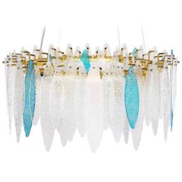 Wyld and Coco Luxe Multicolour Glass Chandelier Pendant Lamp - thumbnail 2