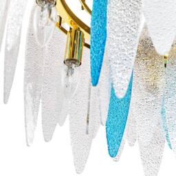 Wyld and Coco Luxe Multicolour Glass Chandelier Pendant Lamp - thumbnail 7