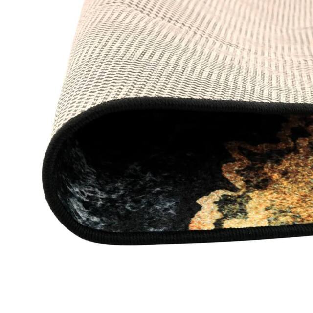 Berkfield Home Rug Washable Multicolour Ã˜ 120 cm Anti Slip - Size: 100 cm diameter - image 1