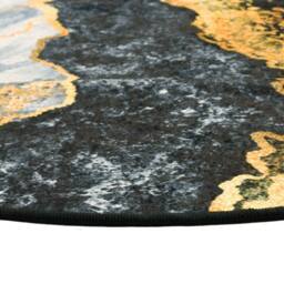Berkfield Home Rug Washable Multicolour Ã˜ 120 cm Anti Slip - Size: 100 cm diameter - thumbnail 4