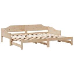 Berkfield Home Versatile Daybed with Trundle without Mattress 90x190 cm Single S in Light Tan - thumbnail 7