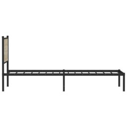 Berkfield Home Metal Bed Frame without Mattress Sonoma Oak 100x200 cm in Brown - thumbnail 6