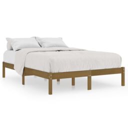 Berkfield Home Bed Frame Honey Brown Solid Wood Pine 200x200 cm - thumbnail 2