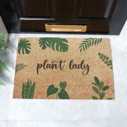 Artsy Mats Plant Lady Doormat (60 x 40cm) in Brown - Size: 40 cm x 60 cm - thumbnail 1