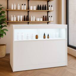 Monstershop LED Retail Shop Counter B1200 - White - thumbnail 5