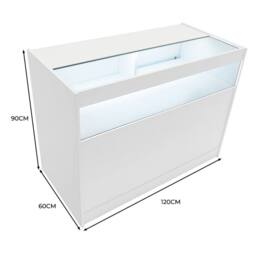 Monstershop LED Retail Shop Counter B1200 - White - thumbnail 6