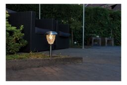 Luxform Saint Etienne Solar LED Spike Light in Silver - thumbnail 2