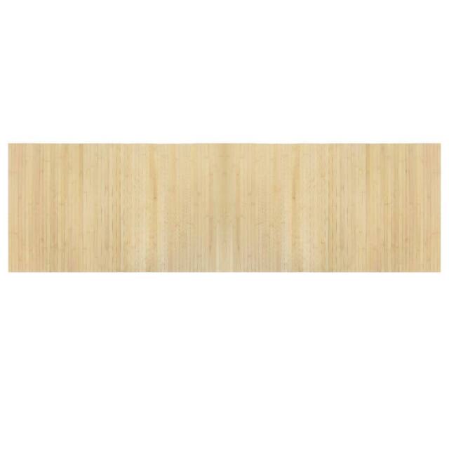 Berkfield Home Rug Rectangular Light Nature 60x200 cm Bamboo in Beige - Size: Medium - image 1