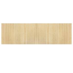 Berkfield Home Rug Rectangular Light Nature 60x200 cm Bamboo in Beige - Size: Medium - thumbnail 1