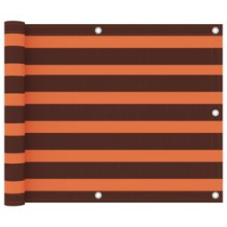 Berkfield Home Balcony Screen Orange & Brown 75x300 cm Oxford Fabric - thumbnail 1