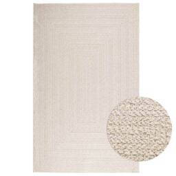 Berkfield Home Rug ZIZUR Cream 160x230 cm Jute Look Indoor & Outdoor - Size: Medium - thumbnail 2