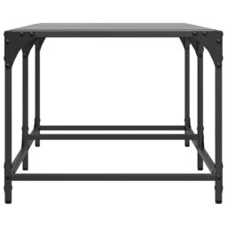 Berkfield Home Coffee Table with Black Glass Top 98.5x50x40 cm Steel - thumbnail 5