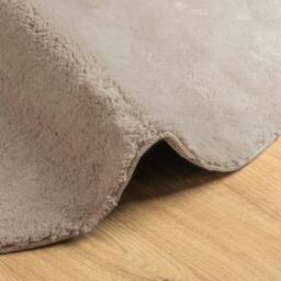Berkfield Home Rug HUARTE Short Pile Soft & Washable Sand √ò 100 cm in Light Sand - Size: Medium - thumbnail 6