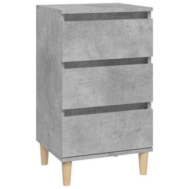 Berkfield Home Bedside Cabinet Concrete Grey 40x35x70 cm Engineered Wood - Size: 40 x 35 x 70 cm - image 1