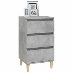 Berkfield Home Bedside Cabinet Concrete Grey 40x35x70 cm Engineered Wood - Size: 40 x 35 x 70 cm - thumbnail 4