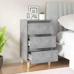 Berkfield Home Bedside Cabinet Concrete Grey 40x35x70 cm Engineered Wood - Size: 40 x 35 x 70 cm - thumbnail 3