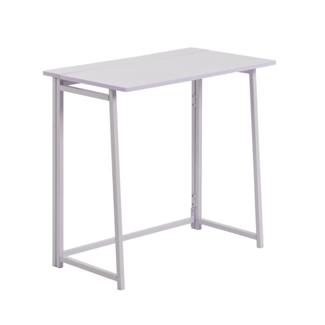 Harbour Housewares Wooden Folding Desk - PC Laptop Computer Workstation Foldable Desk in Lilac - image 1