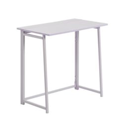 Harbour Housewares Wooden Folding Desk - PC Laptop Computer Workstation Foldable Desk in Lilac - thumbnail 1