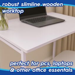 Harbour Housewares Wooden Folding Desk - PC Laptop Computer Workstation Foldable Desk in Lilac - thumbnail 4