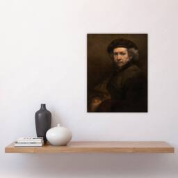 "Artery8 Self Portrait Artists Ageing Rembrandt Wall Art Poster Print in Brown - Size: W18"" x H24""" - thumbnail 4