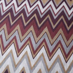 Portfolio Home Tyler Zig Zag Bedding Duvet Cover Quilt Set with Pillowcase in Purple - Size: Super King - thumbnail 3