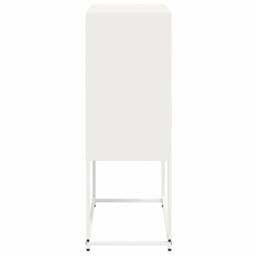 Berkfield Home Sideboard White 68.5x38.5x107 cm Steel - thumbnail 7