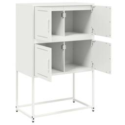 Berkfield Home Sideboard White 68.5x38.5x107 cm Steel - thumbnail 9