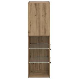 Berkfield Home TV Cabinet with LED Lights Artisian Oak 30.5x30x102 cm in Brown - thumbnail 6