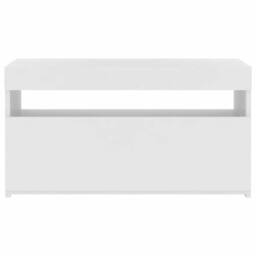 Berkfield Home TV Cabinet with LED Lights White 75x35x40 cm - Size: 75 x 35 x 40 cm - thumbnail 8