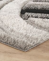 Desire Rugs Modern Soft Swirl Shimmer Shaggy Area Rugs in Grey - Size: 80 cm x 150 cm - thumbnail 9