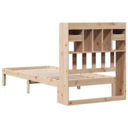 Berkfield Home Bookcase Bed without Mattress 90x200cm Solid Wood Pine in Light Tan - Size: 90x200 cm - thumbnail 6