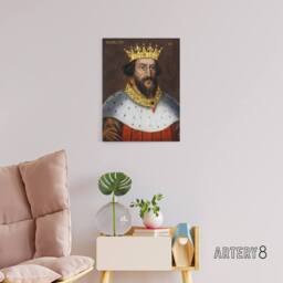 "Artery8 King Henry I Of England Royal Portrait Canvas Wall Art Print - Size: W18"" x H24""" - thumbnail 3