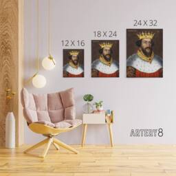"Artery8 King Henry I Of England Royal Portrait Canvas Wall Art Print - Size: W18"" x H24""" - thumbnail 4