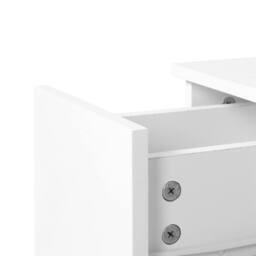 Levede Bedside Table Cabinet Narrow Slim Side Cabinet Drawer Open Shelf in White - thumbnail 6
