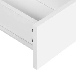 Levede Bedside Table Cabinet Narrow Slim Side Cabinet Drawer Open Shelf in White - thumbnail 5