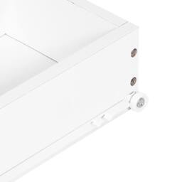 Levede Bedside Table Cabinet Narrow Slim Side Cabinet Drawer Open Shelf in White - thumbnail 7