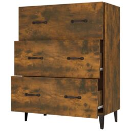 Berkfield Home Sideboard Smoked Oak 69.5x34x90 cm Engineered Wood in Brown - thumbnail 6