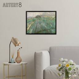 "Artery8 Vincent Van Gogh Dutch Rain Framed Canvas Wall Art Print - Size: W12"" x H16""" - thumbnail 3