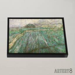 "Artery8 Vincent Van Gogh Dutch Rain Framed Canvas Wall Art Print - Size: W12"" x H16""" - thumbnail 2