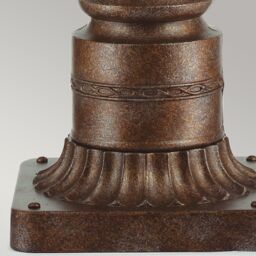 Netlighting English Bridle 3 Light Medium Outdoor Pedestal Light British Bronze IP44 E14 in Brown - thumbnail 4