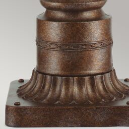 Netlighting English Bridle 3 Light Medium Outdoor Pedestal Light British Bronze IP44 E14 in Brown - thumbnail 3