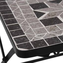Berkfield Home Mosaic Bistro Chairs 2 pcs Grey - thumbnail 8