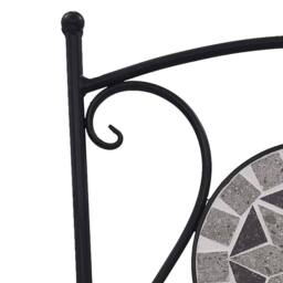 Berkfield Home Mosaic Bistro Chairs 2 pcs Grey - thumbnail 7