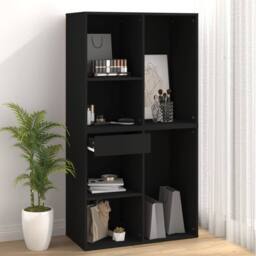 Berkfield Home Cosmetic Cabinet Black 80x40x75 cm Engineered Wood - Size: 80 x 40 x 75 cm - thumbnail 6